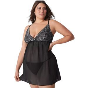 Cacique Lane Bryant Lace Babydoll Nighty Sleepwear Size 28